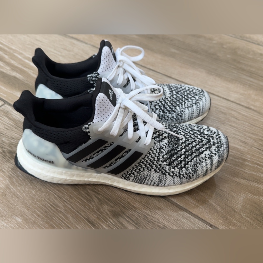Adidas Ultra Boost Monochrome Knit Running Shoes - Picture 3 of 10